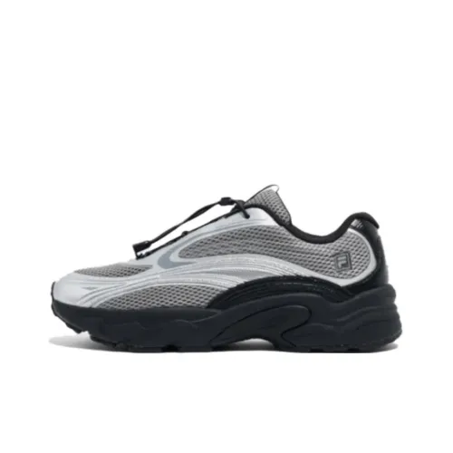 FILA PANTERA Anti Slip Wear Resistant Low Top Casual Shoes Unisex Black Silver
