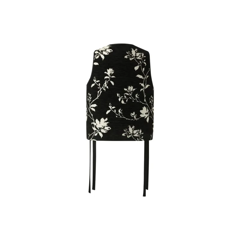 3COLOUR Vest Women's Black Rice Floral-1