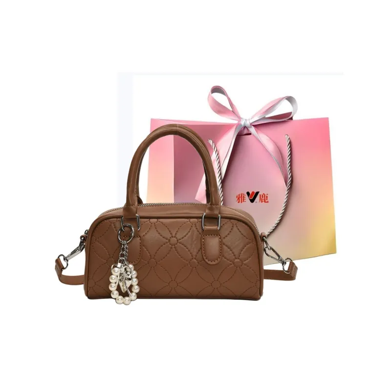 Yalu PU Shoulder Bag Crossbody Bag Handbags Women's Brown/White/Pink/Black-0