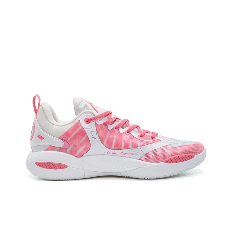 RIGORER Rieves Second Generation Basketball Shoes Men Low Top Zhunzhe White/Red Plum Pink-1