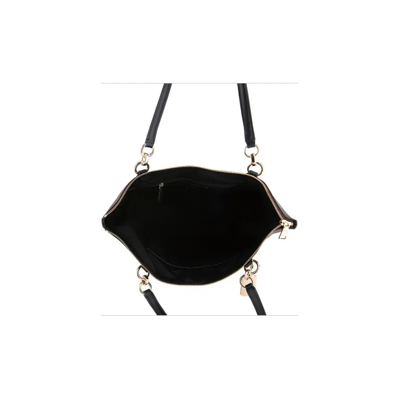COACH Ava PVC With Leather Tote Bag, Shopping Bag, Shoulder Bag Large Size Women's Black-3