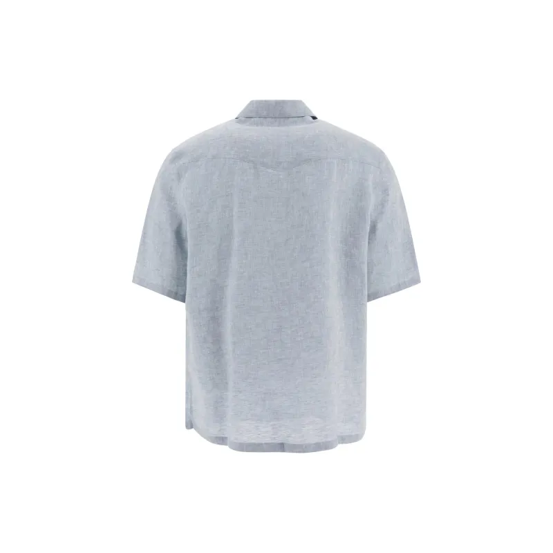 Brunello Cucinelli Short Sleeved Button Up Shirt-1