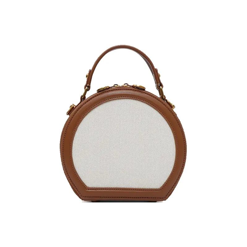 BUHOWE Polyurethane Handbag Women's Brown Fruit Green-5
