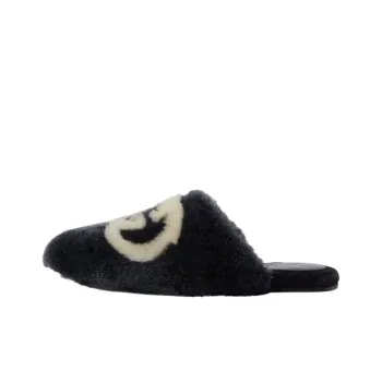 GUCCI Women's Faux Fur Slipper 'Interlocking G Black White' Women's