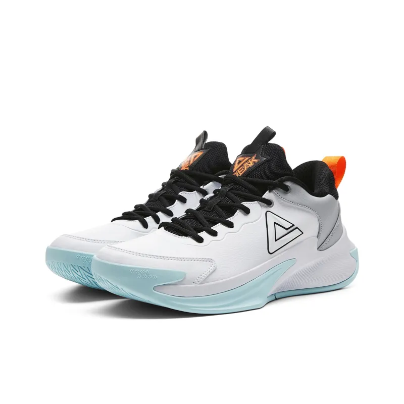 PEAK Triumph 1.0 Anti Slip Wear Resistant Low Top Basketball Shoes Men's Black White-2