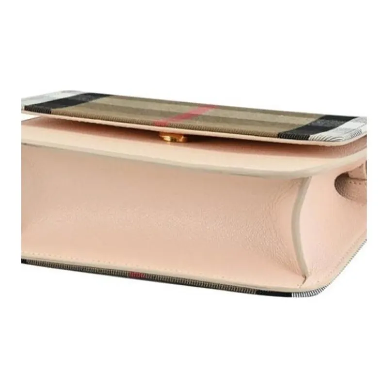 Burberry Calfskin Crossbody Bag, Shoulder Bag Women's Light Pink-4