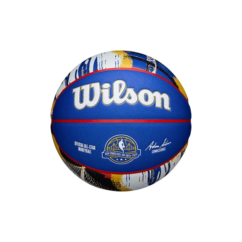 Wilson All Star Microfiber Composite Basketball Blue Size 7 Ball Match Unisex-0