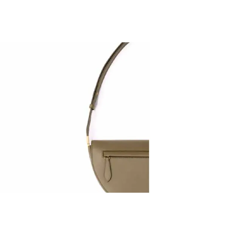Burberry Smooth Leather Shoulder Bag Crescent Bag Handbag Shoulder Bag Small Size Women's Dark Fern Green-3