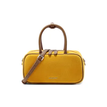 BELLE Cow Leather Boston Bag, Handbag, Crossbody Bag Small Size Women's Multicolor
