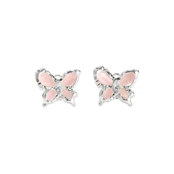 XXOFF Copper Alloy Resin Stud Earrings Women's Pink