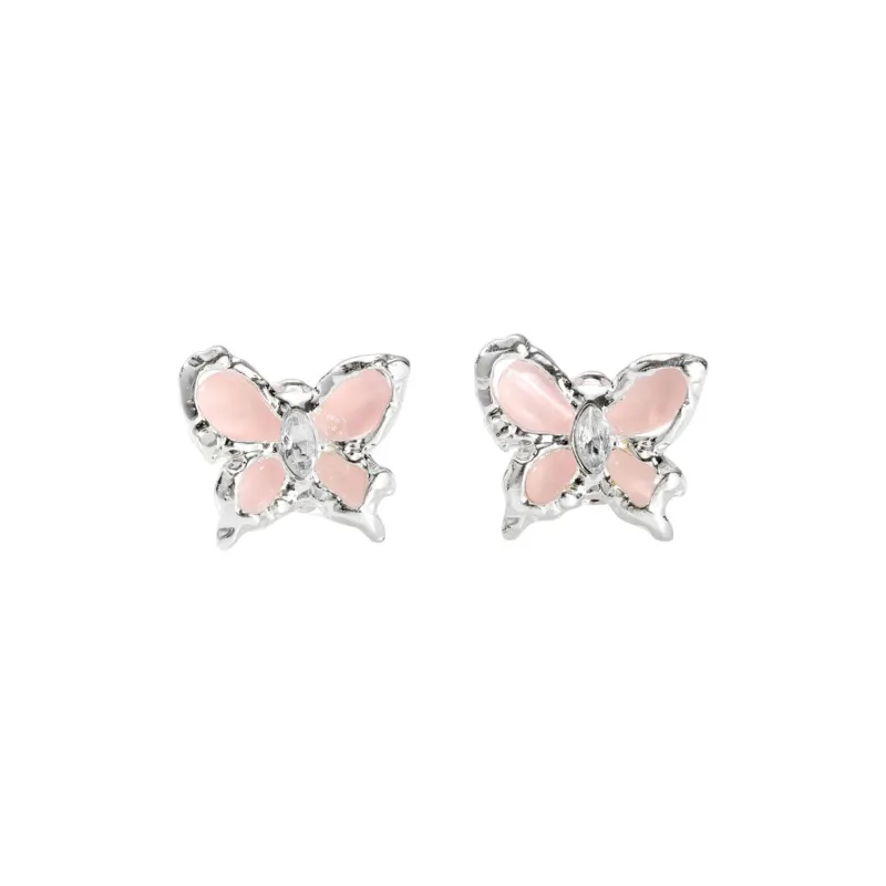 XXOFF Copper Alloy Resin Stud Earrings Women's Pink-0
