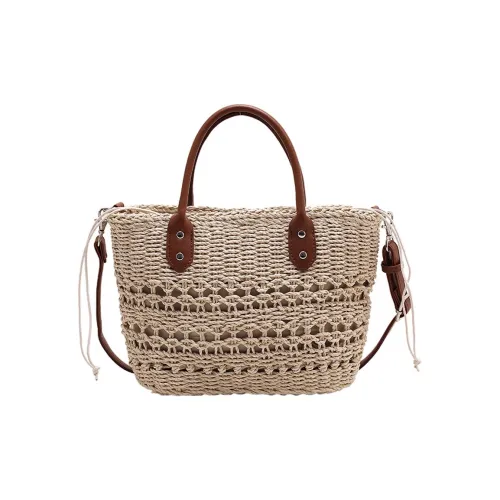 BEMIX PETS Straw Crossbody Handbags Women's Beige