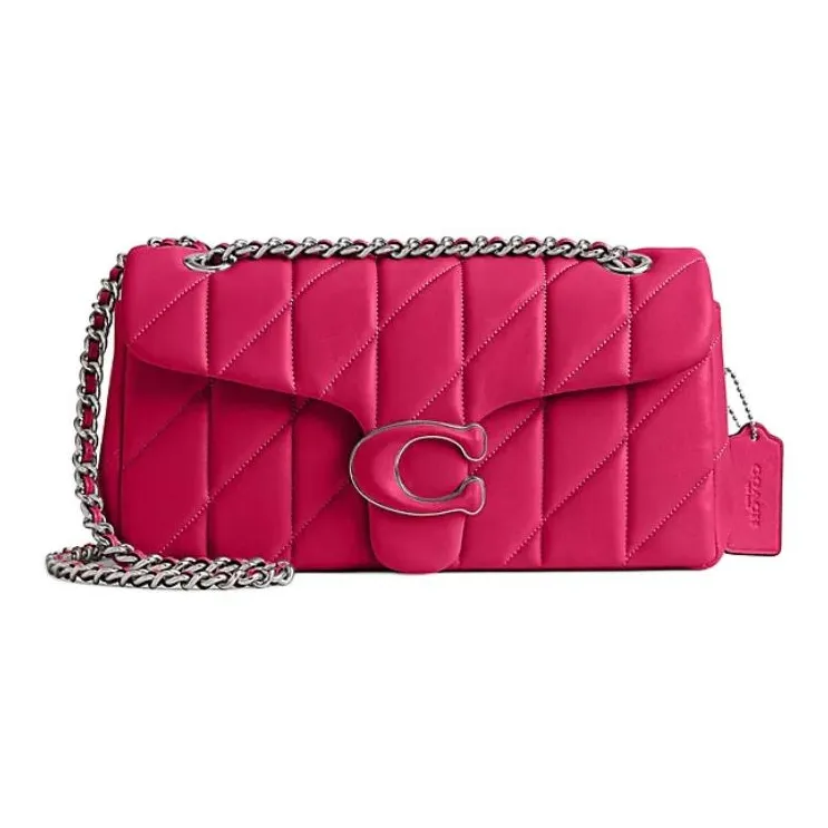 COACH Tabby Nappa Leather Crossbody Bag Shoulder Bag Medium Size Women's Rose Red-0