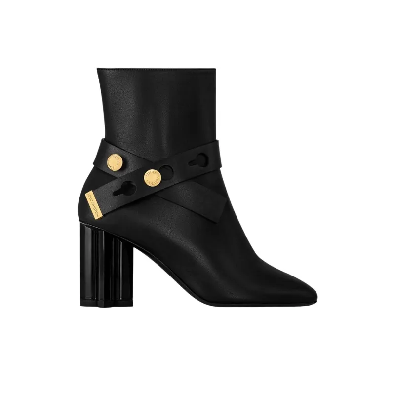 LOUIS VUITTON Silhouette Ankle Boots 8cm Women's Black-1