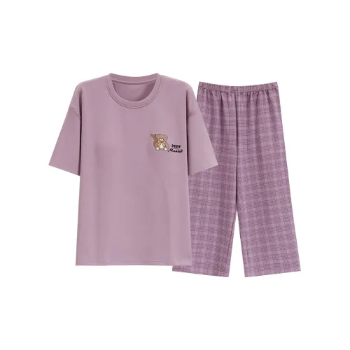 MADALLO Pajama Set Women's Dark Purple