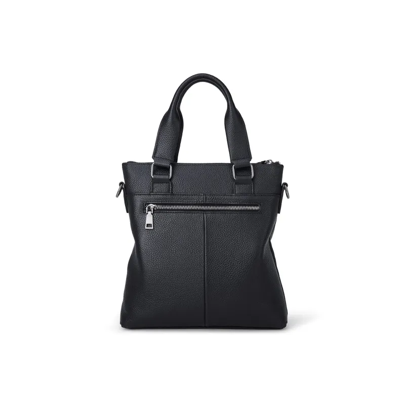 ROBERTA DI CAMERINO Cow Leather Briefcase Medium Size Men's Black-3