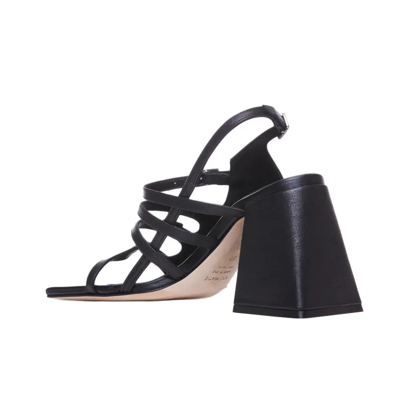 Vic Matie One Strap Sandals 10cm Women's Black-4