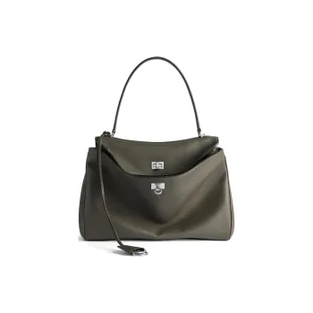 Balenciaga Rodeo Smooth Cow Leather Shoulder Bag Crossbody Bag Handbag Medium Size Women's Khaki