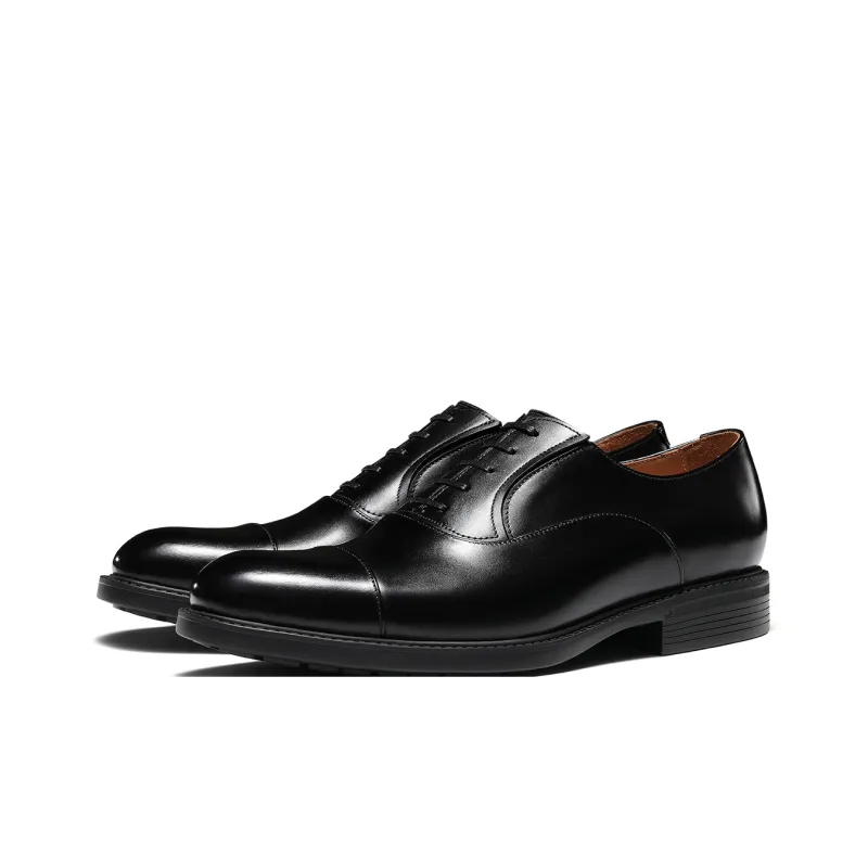 TRUFFAUT Super Light Soft Sole Genuine Leather Oxford Shoes Formal Wear Shoes Men's Black-1