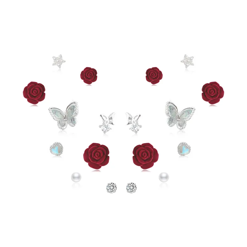 GIFU S925 Silver Stud Stud Earrings Women's-7