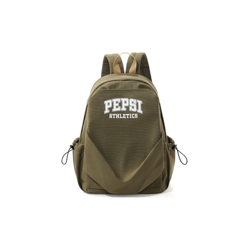 Pepsi Fabric Backpack Laptop Bag Backpack Unisex Green/Ecru-6