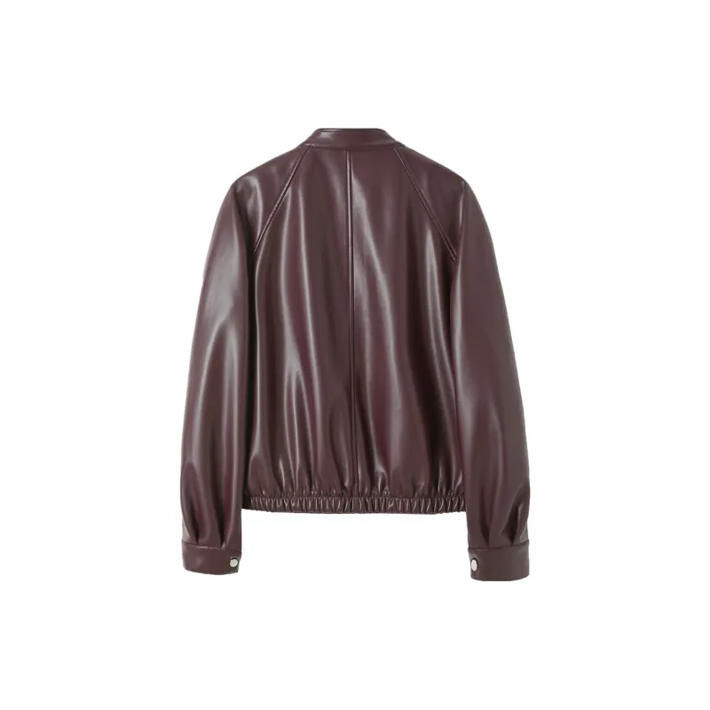 3COLOUR Cropped Coat Women's Cherry Red-1