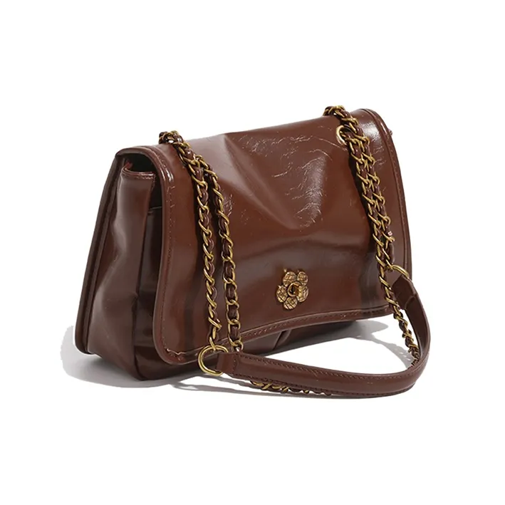 Vigno Synthetic Leather Crossbody Bag, Shoulder Bag Women's Red Black/Coffee-9