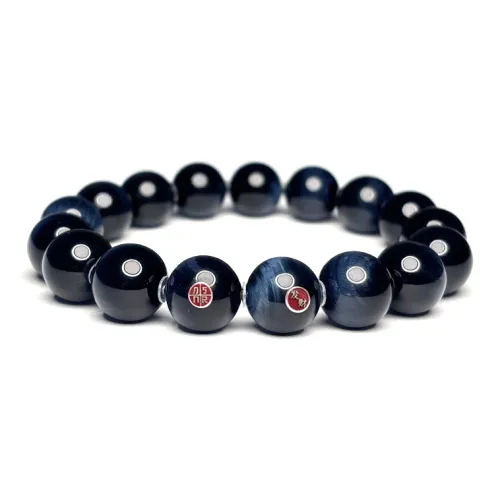 MOUNTAINS AND MANS Tiger's Eye Stone New Chinese Style Good Luck Beaded Bracelet Unisex