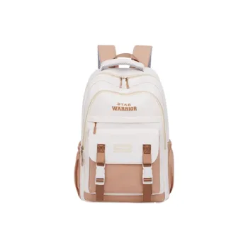 Warrior Water Repellent Fabric Backpack Unisex Beige