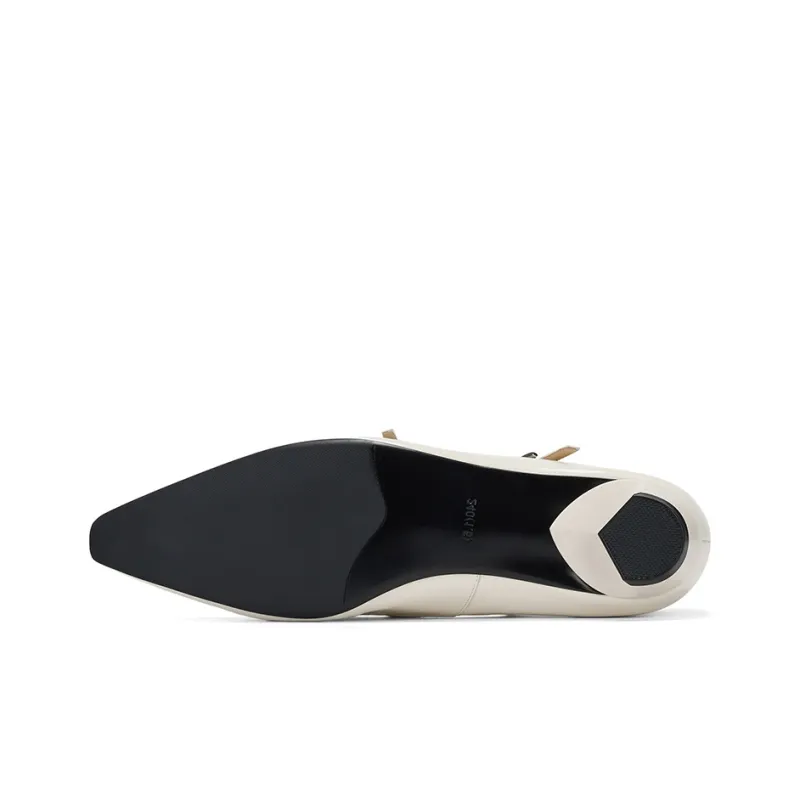 GG CC Elegance Pointed Toe Unlined Shoes 2cm Women's-11