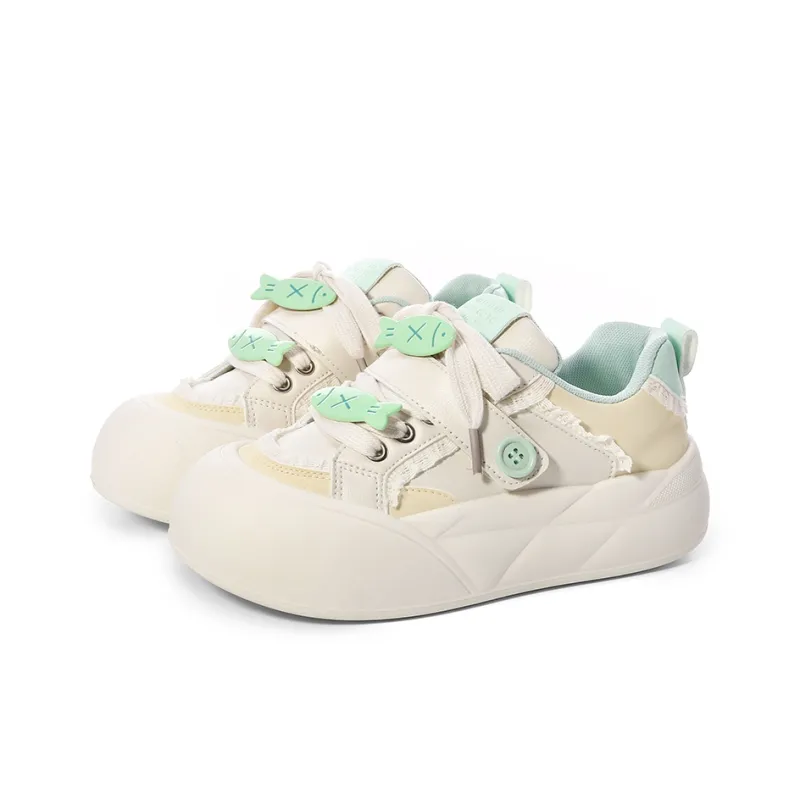 Lovely You Wear-resistant And Lightweight Low-Top Skateboard Shoes Women's Yellow Green-8