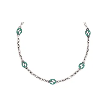 GUCCI Classic Double G Necklace Collection 925 Sterling Silver Necklaces Men's