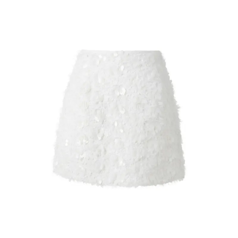 3COLOUR Casual Short Skirts Women's Pearl White-1