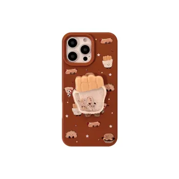 QIZHENG TPU Material Fun French Fries Rocking Phone Case Compatible With Apple 16 Pro Max/15/14/13/12/11