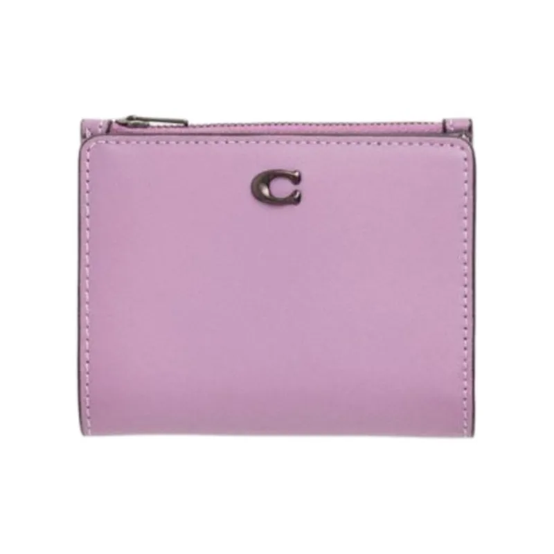 COACH BifoldSnap Wallet Calfskin Wallet Mini Unisex Pink-0