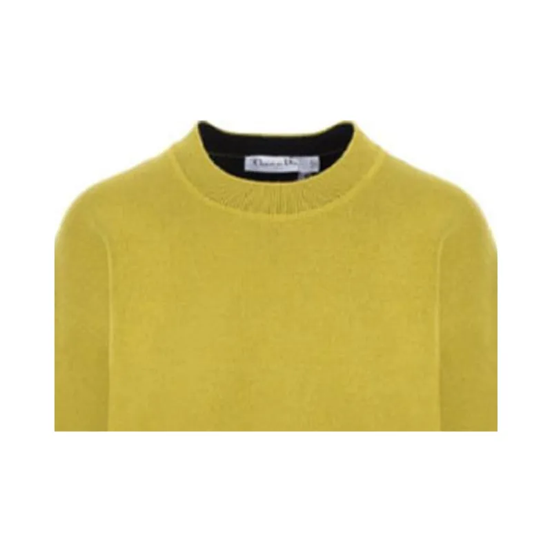 DIOR FW21 Cashmere Sweater Women's Yellow-3