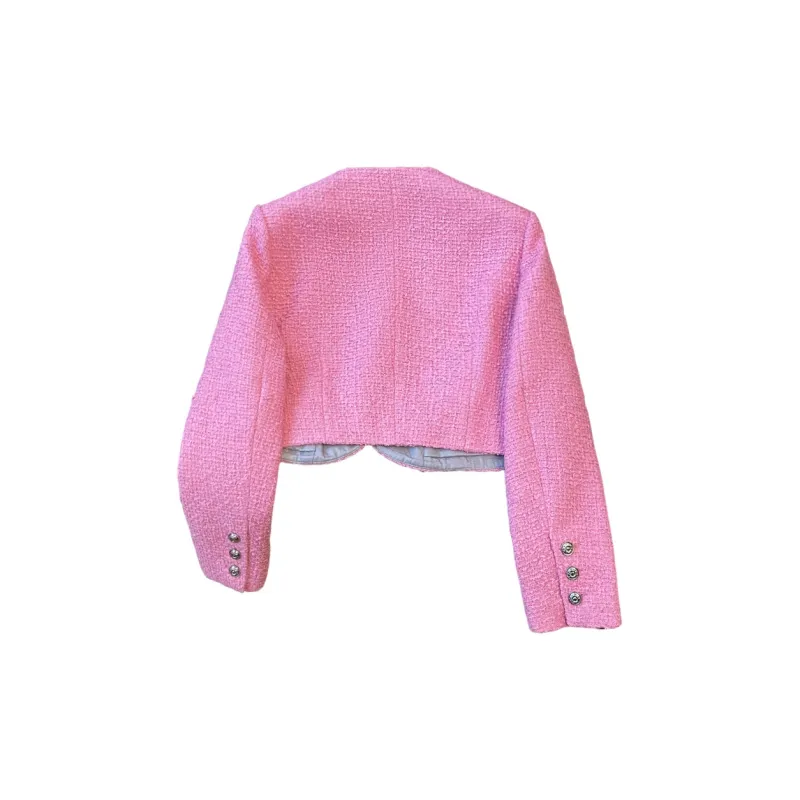 Cypress House Cropped Coat Women's Barbie Pink-1