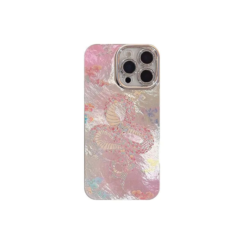 QIZHENG ABS+PC Material Snake Year Auspicious Clouds Phone Case Compatible With Apple 16 Pro Max/15/14/13/12/11-7