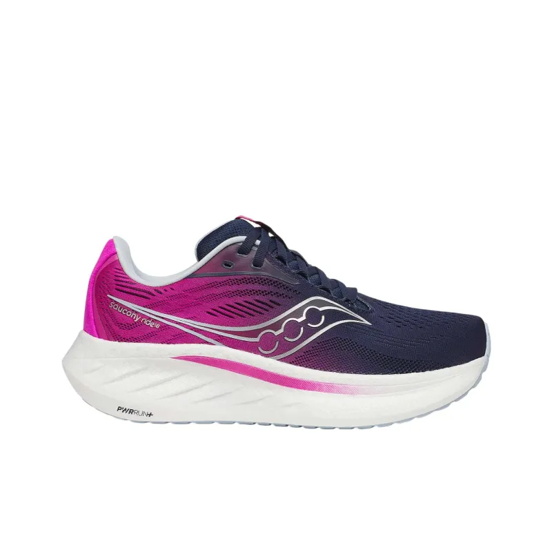 Saucony Ride 18 Navy Fuchsia Women's-1