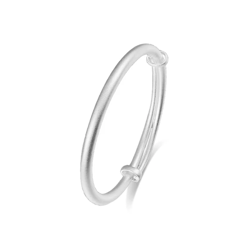 CHINA GOLD S999 Fine Silver Bangles Women's-0