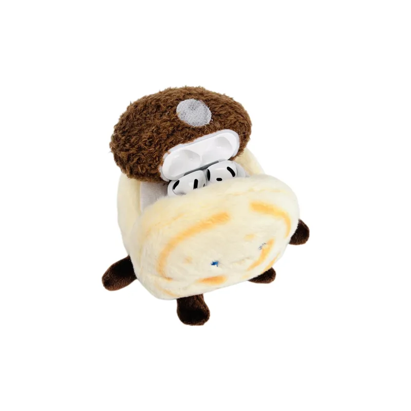 Wei Xin Compatibility Apple AirPods 4/2/3/4th Generation/AirPods Pro/Pro 2 Plush Meat Sandwich Doll Headphone Cases-3