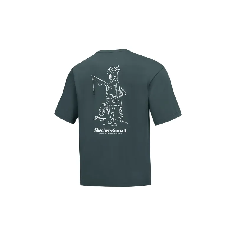 Skechers T Shirt Unisex Oil Green-1