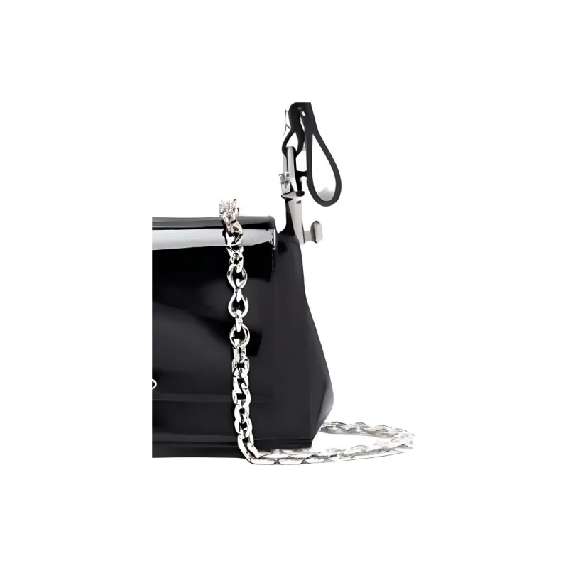 Vivienne Westwood HAZEL PU Shoulder Bag, Portable Crossbody Bag Trumpets Women's Black-2
