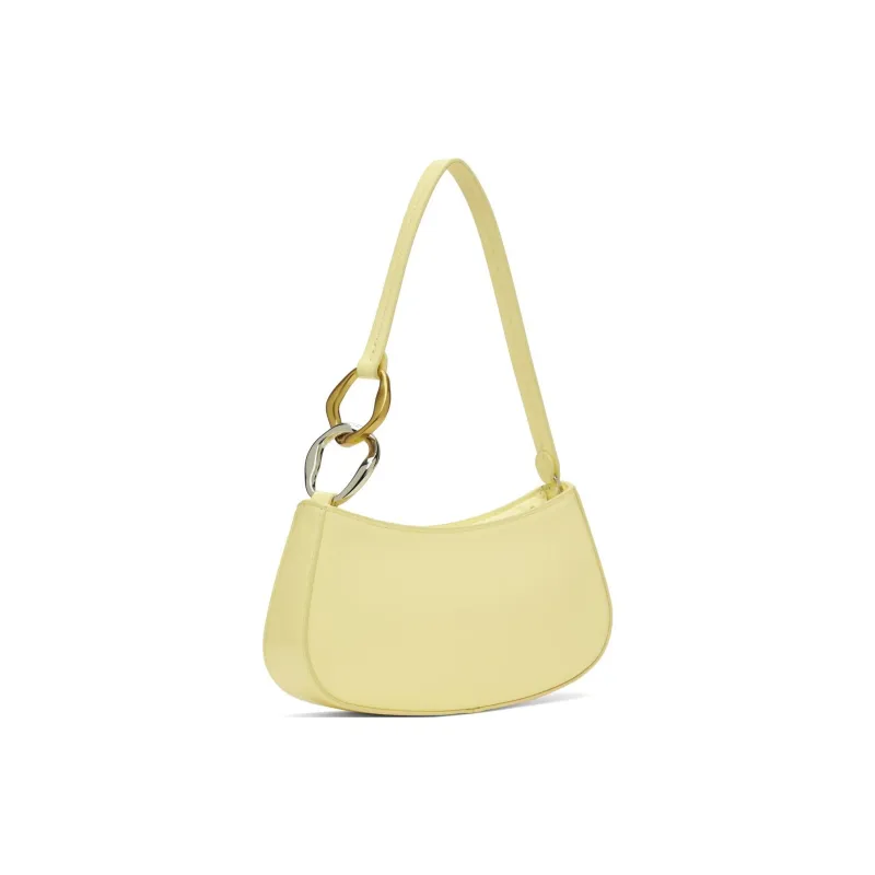Staud Leather Shoulder Bag Women's Yellow-2