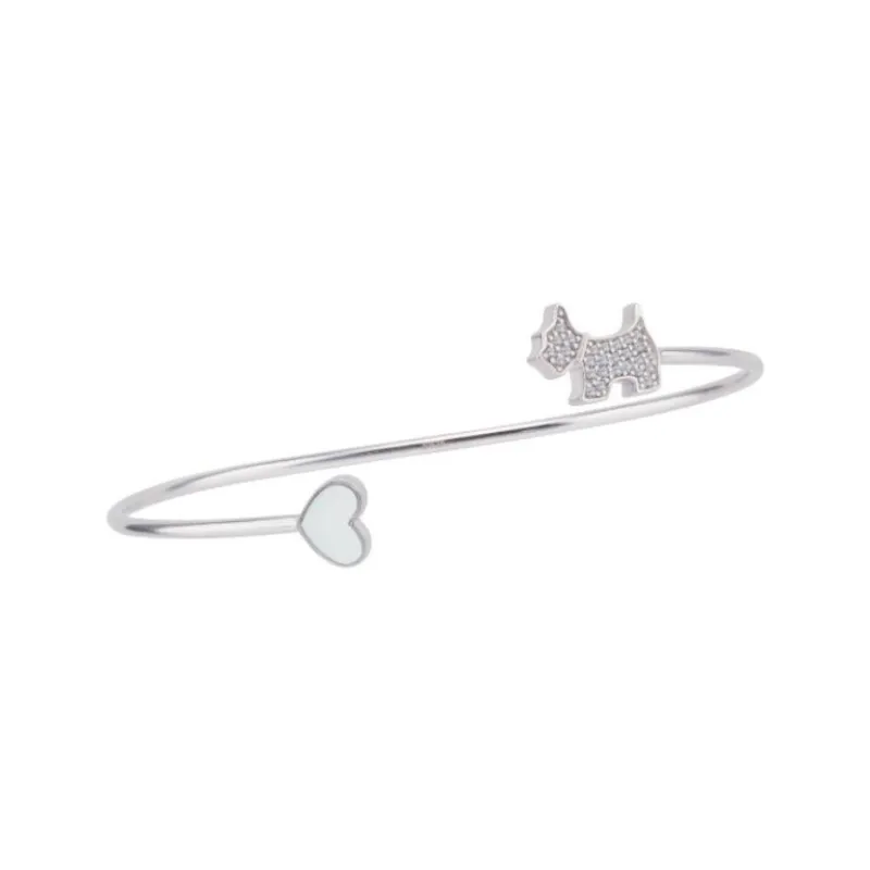 Agatha 925 Sterling Silver Open Ended Bangle Women's-1