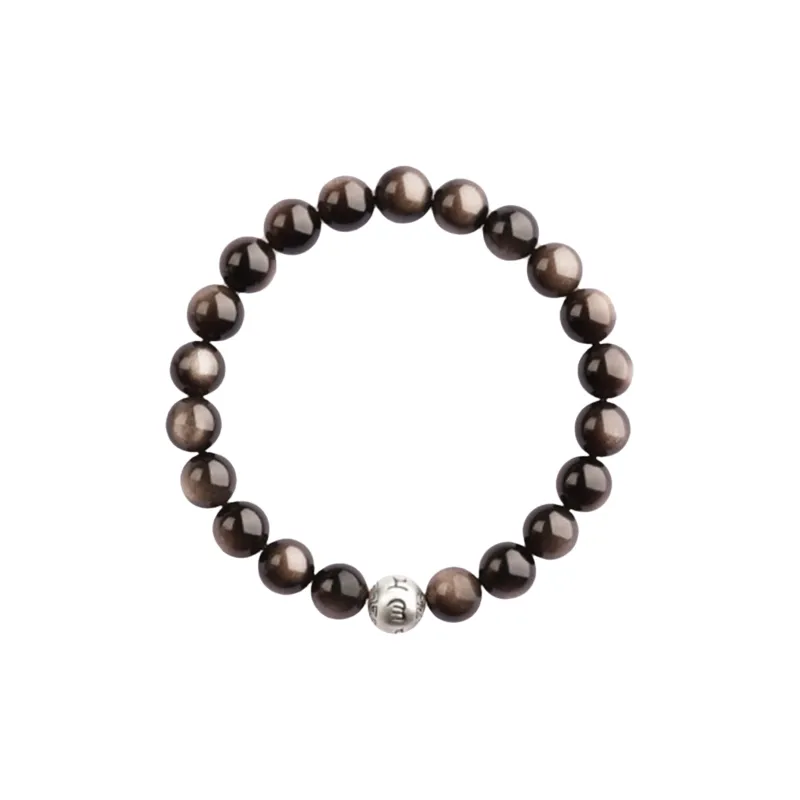 Bubble Scallops Obsidian Bracelets Unisex-0