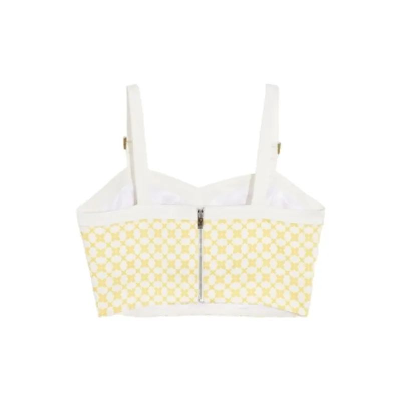 Bebe Camisole Women's White Yellow-1