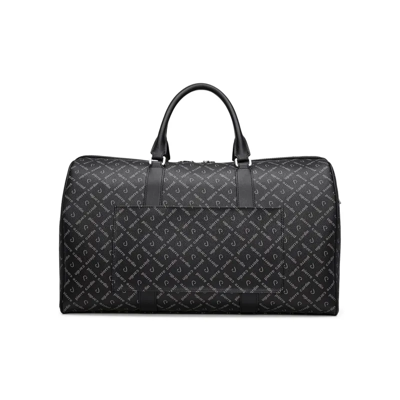 PIERRE CARDIN PVC Travel Bag Men's Black-1
