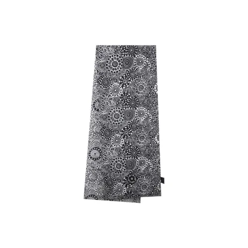 10 CORSO COMO Nylon Polyamide Goose Down Knit Scarves Unisex Black White