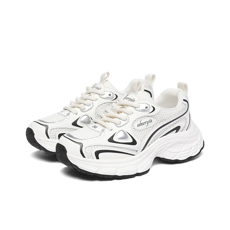 Golden Silk Rabbit Low Top Chunky Sneakers Women's-1